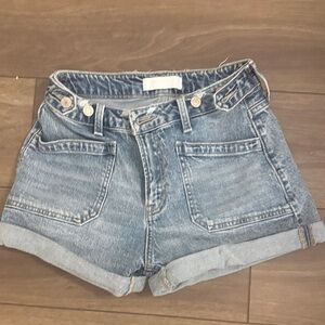 Classic Light Blue Denim Roll-Cuff Women's Shorts